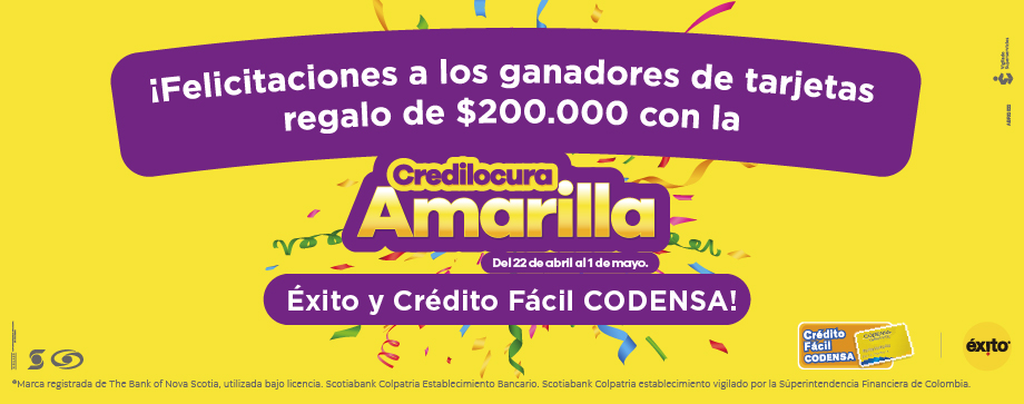 Ganadores Credilocura amarilla